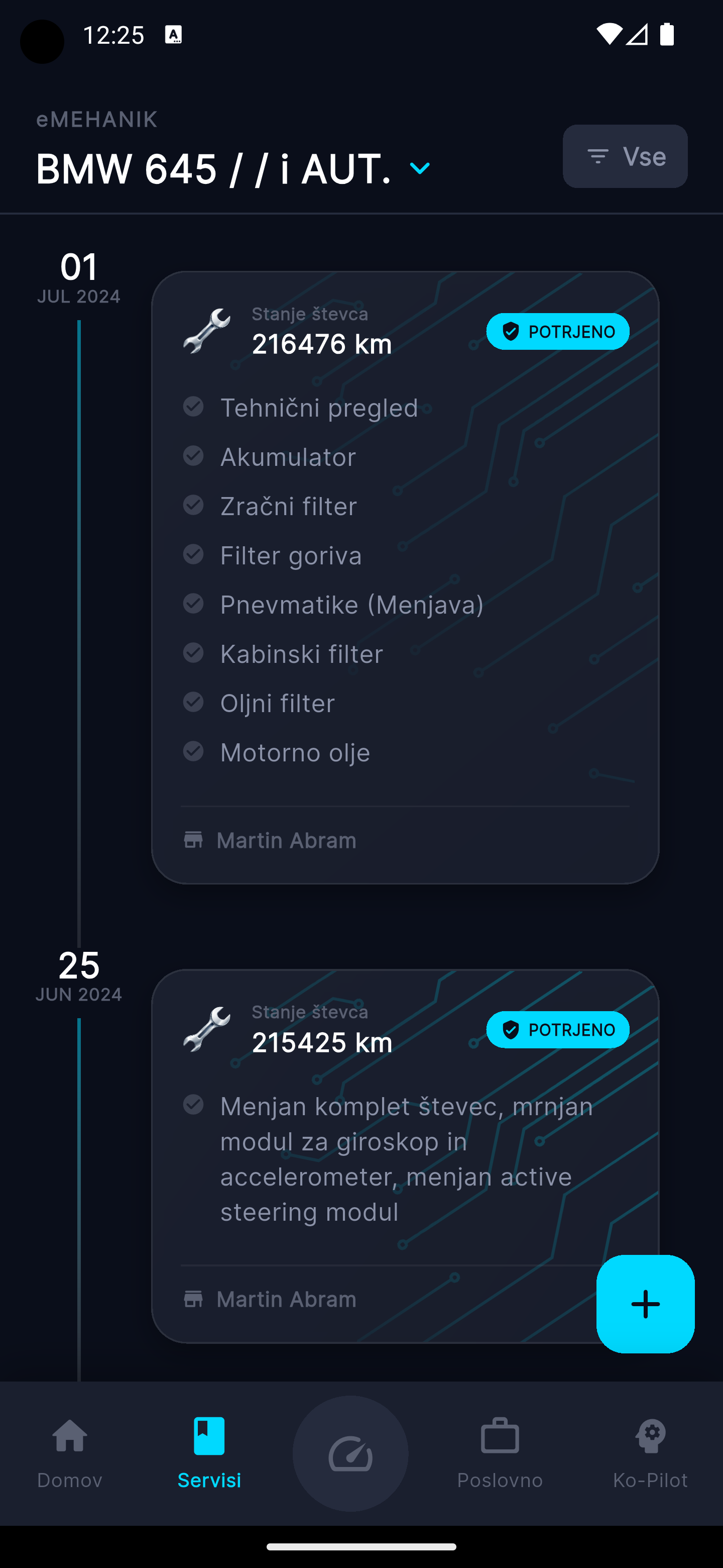 Detajli servisa